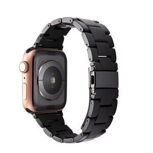 NEW Resin Black Marble Strap Band for Apple Watch